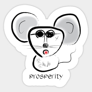 Prosperity Mouse Sticker